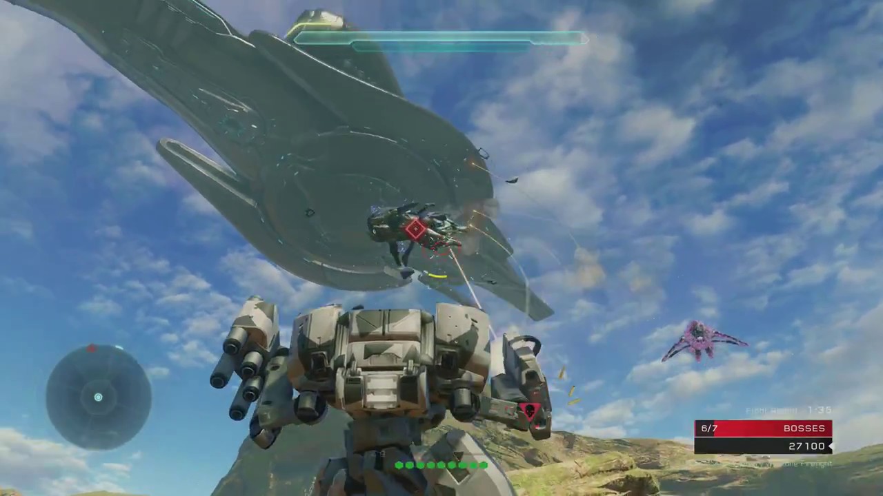 [4K] Halo 5 Legendary Warzone Firefight. Covenant Ship overhead.