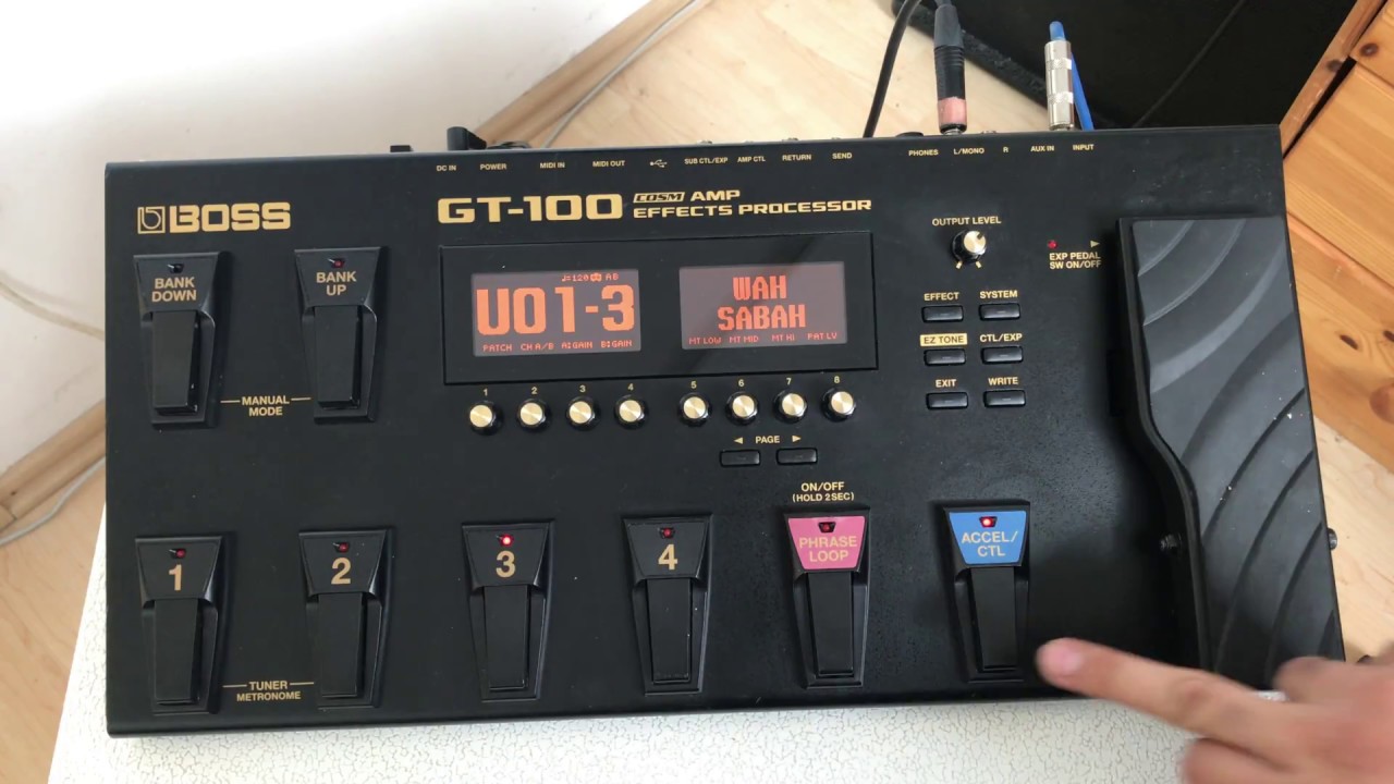 Boss Gt-100  Deng je bu Saz le ser Boss Gt-100. اصوات الساز للباغلمة و  البزق على جهاز Boss Gt-100
