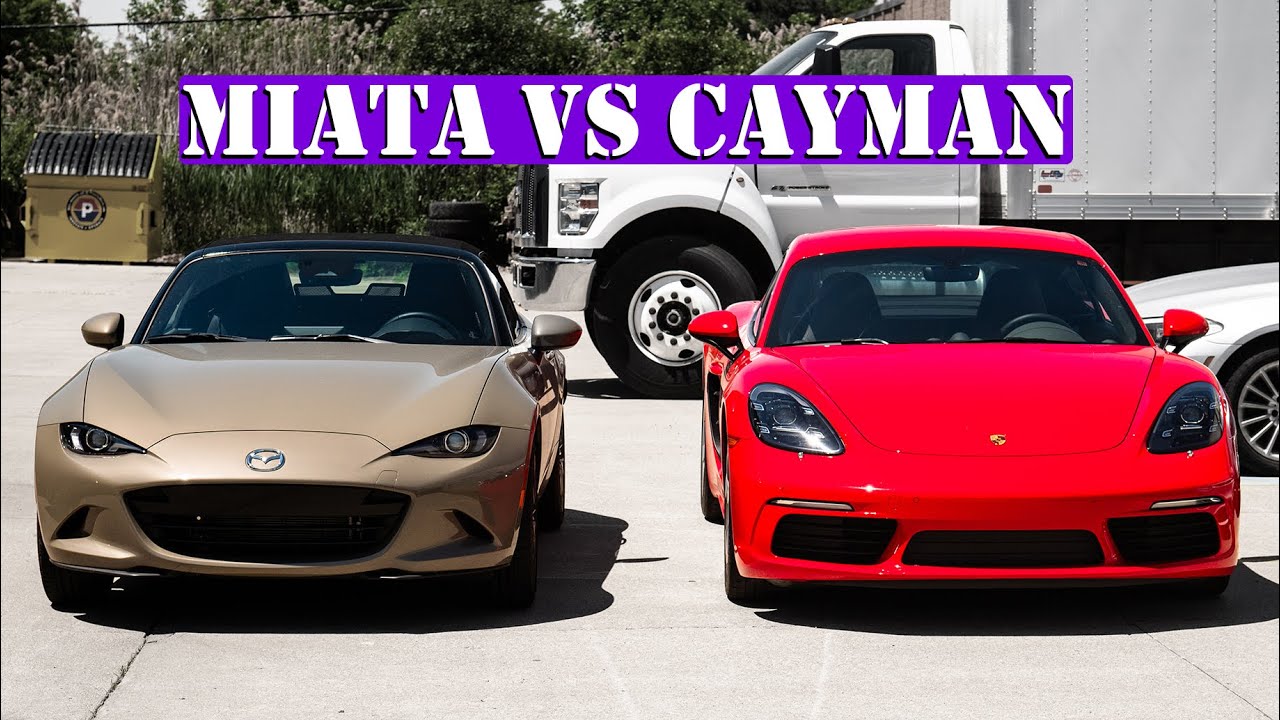 ND3 Miata vs Porsche Cayman S: One is not like the other (Driving Comparison)