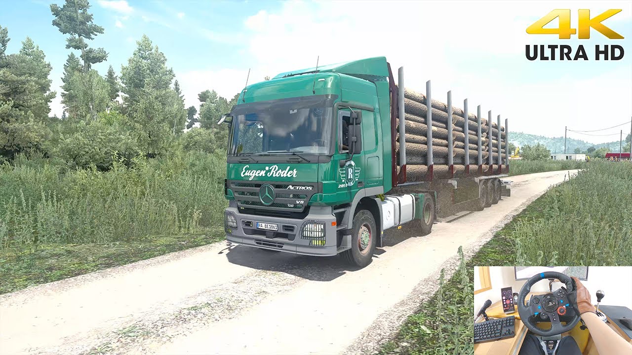 Вождение Mercedes-Benz Actros MP2 в Помезании - Euro Truck Simulator 2 1.44 - 4K