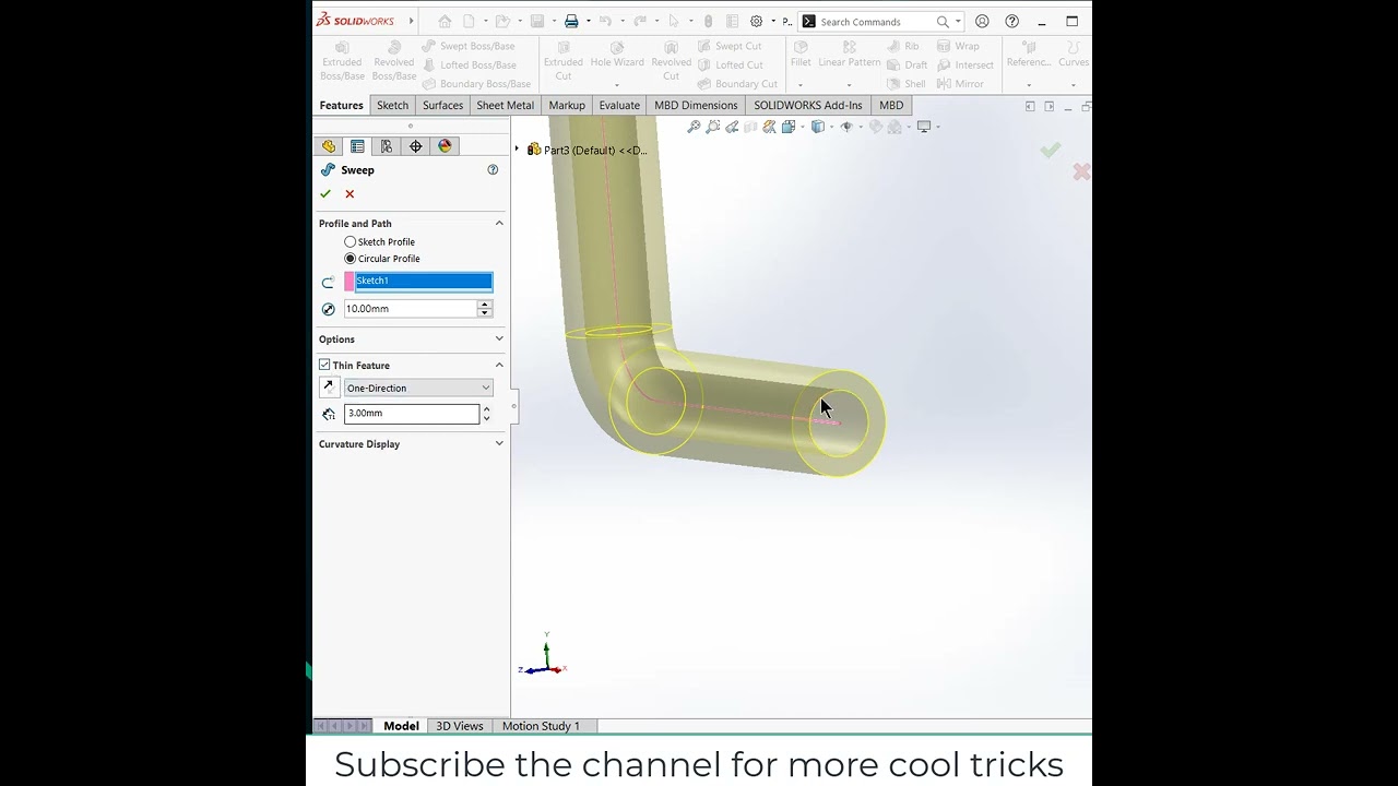 Solidworks tips pipe design tricks | shorts