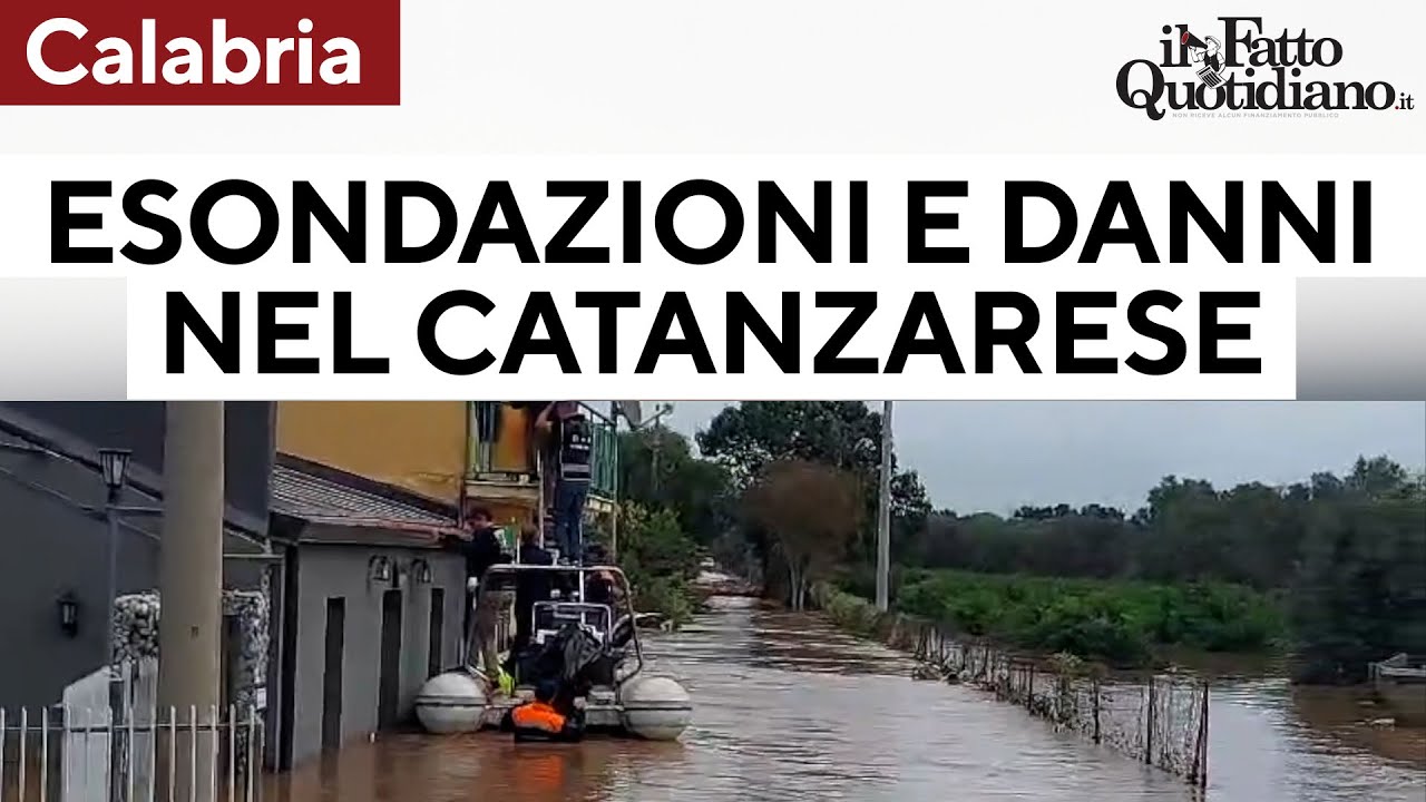 Esondazioni e danni nel Catanzarese: il maltempo colpisce la Calabria