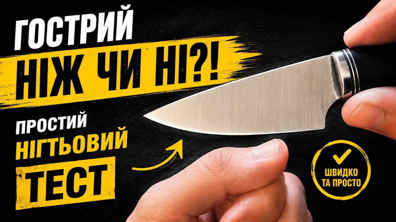 Нігтьовий тест для швидкої перевірки ножа - просто та зручно!