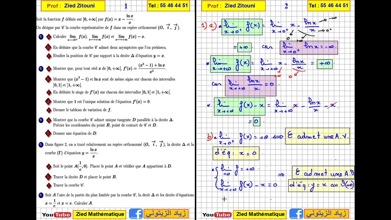10- Logarithme Népérien: Correction Bac Science 2015 Session Principale.