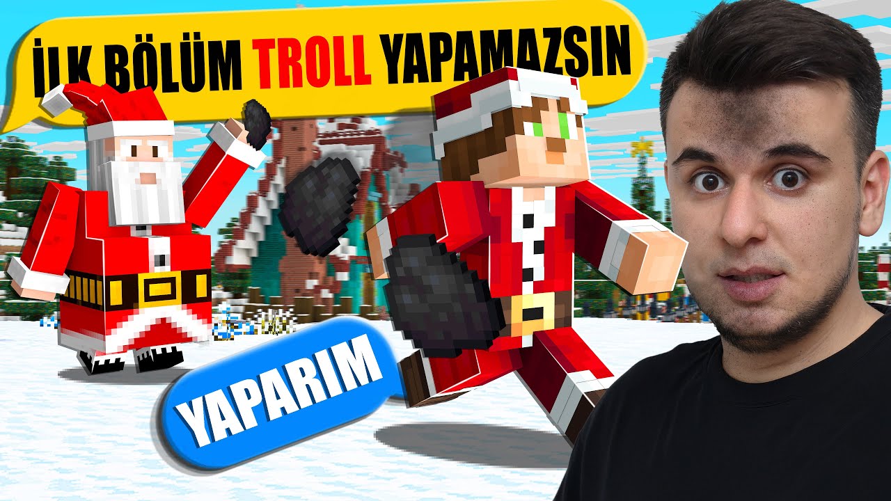 KışKışCraft Başladı! Bu Güçlerle TROLLEMEK ÇOK KOLAY! - Minecraft (Donmuş Kalpler Modu)