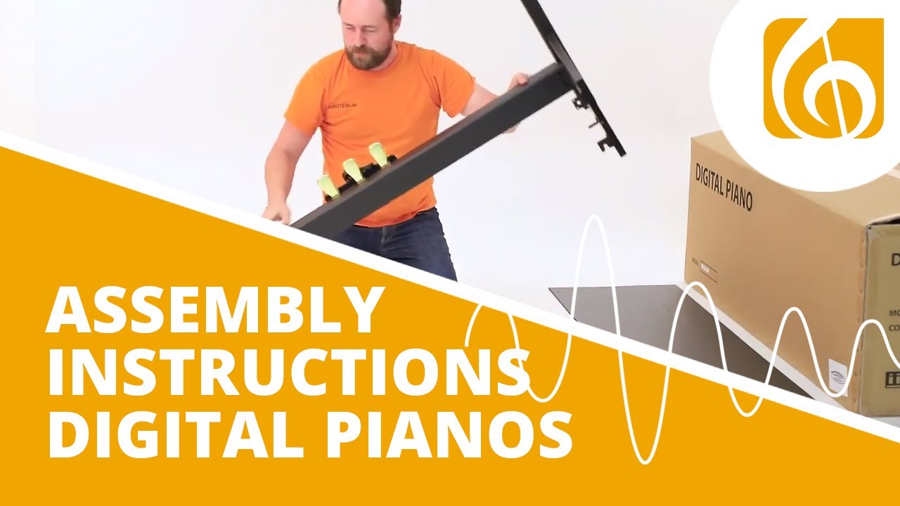 Assembly instructions for digital pianos
