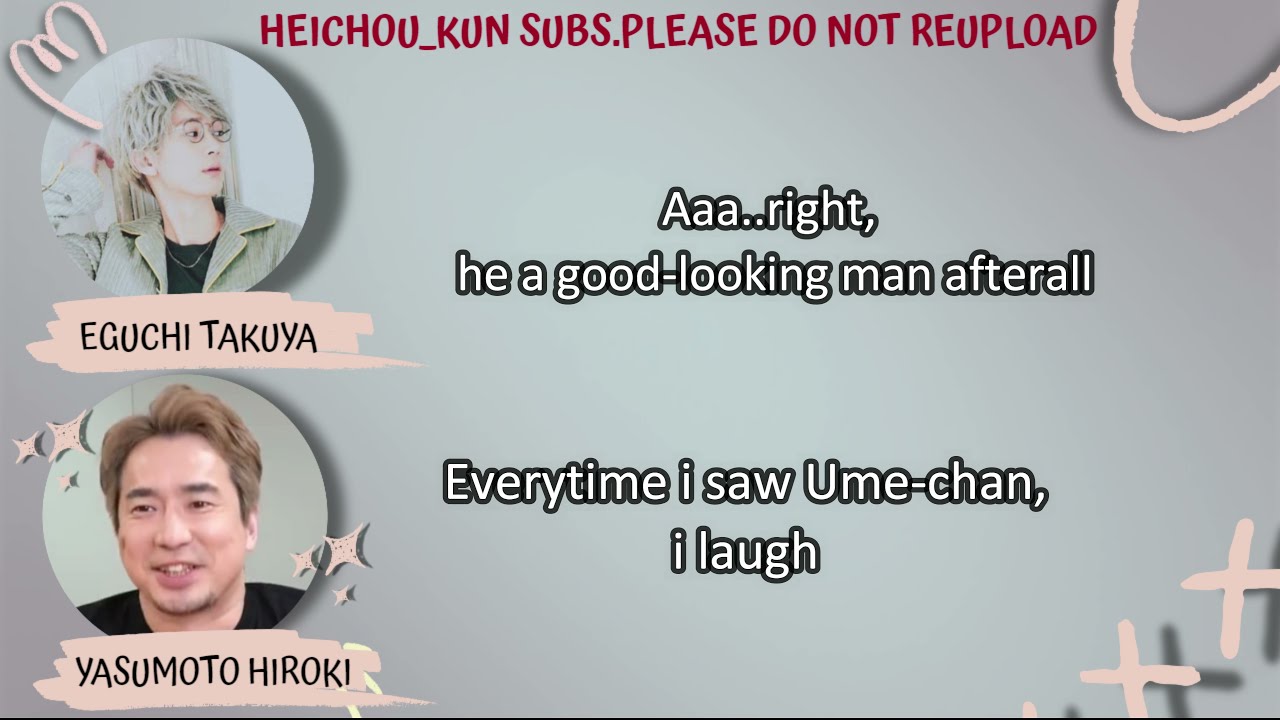 [ENG] Eguchi & Yasumoto : Dakaretai talk (1)