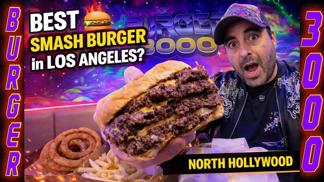 Burger 3000 BEST Smash Burger in LA 🍔🔥 | North Hollywood Review