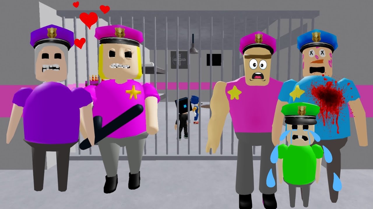 Escaping from a POLICE GIRL PRISON RUN! #roblox #obby