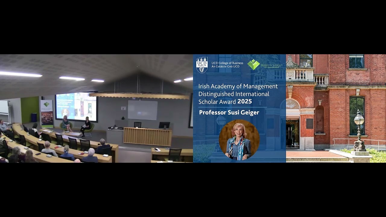 2025 IAM Distinguished International Scholar is Professor Susi Geiger, University College Dublin.