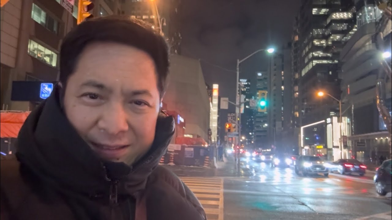 หนาว ! เดิน โตรอนโต ดึกๆ Toronto CANADA