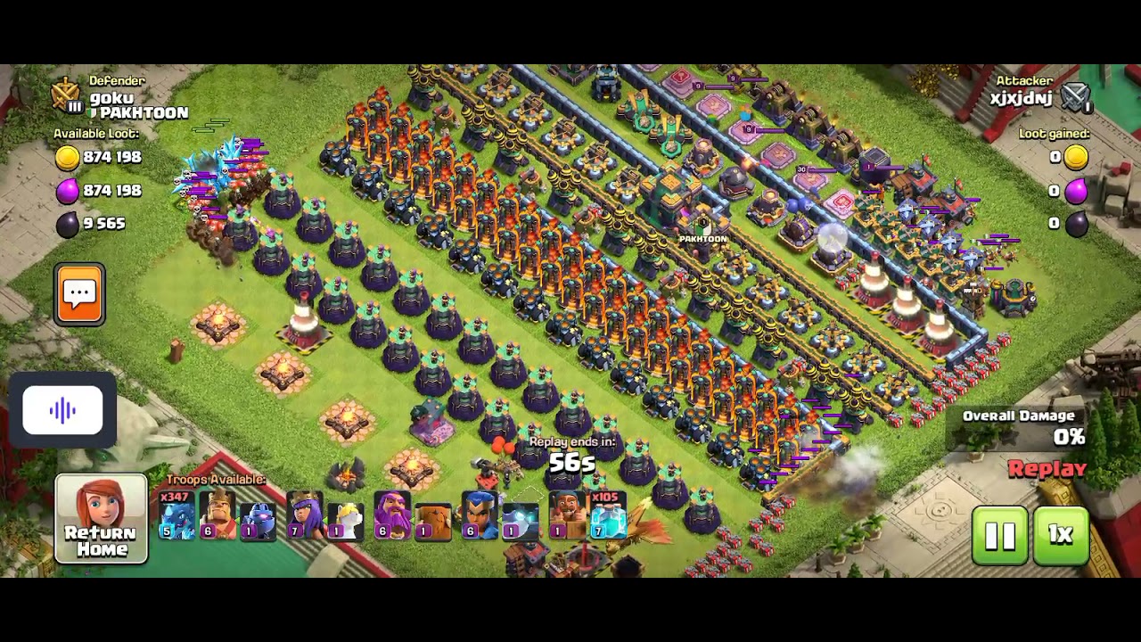10 electro dragons + 105 clone spell attack on max th 14 / clash of magic