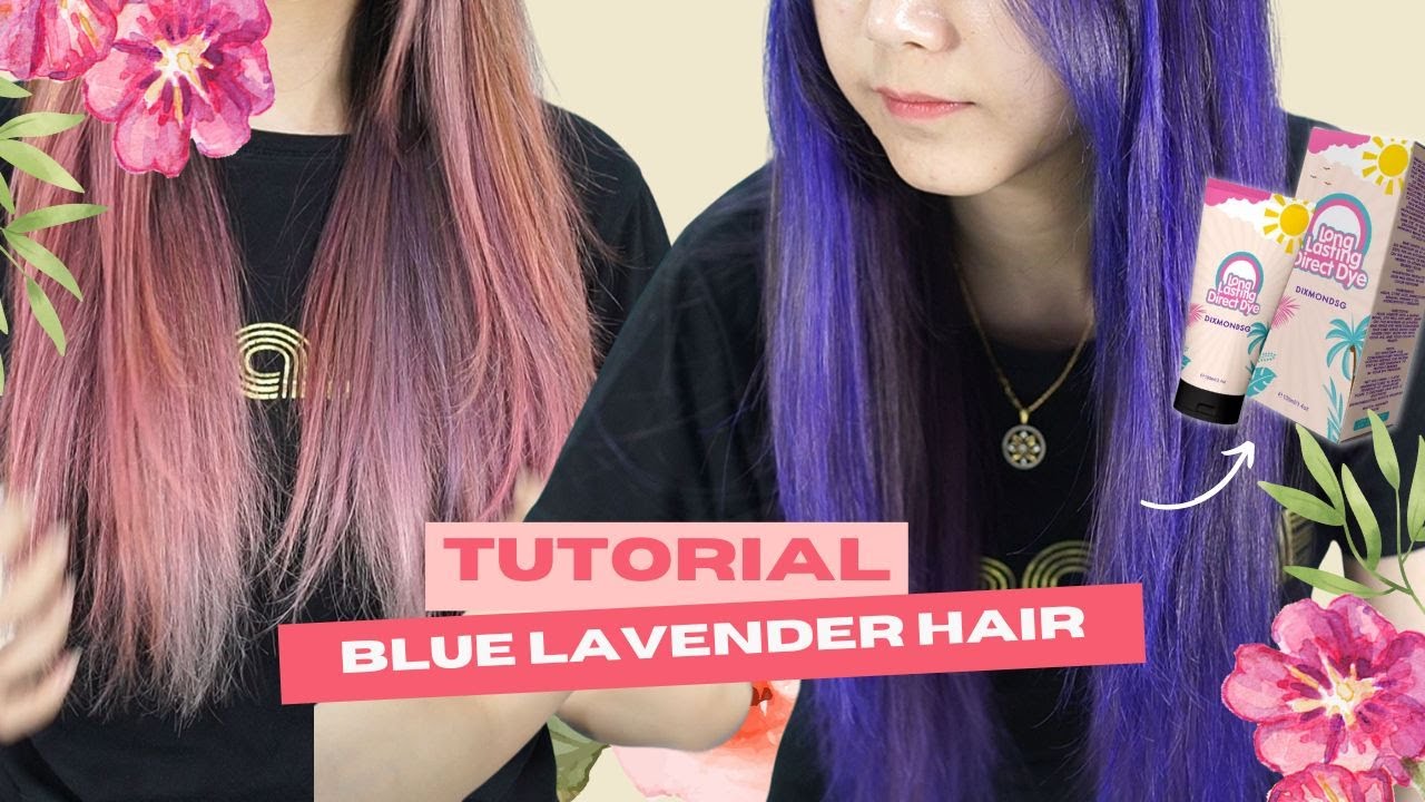 TUTORIAL LAVENDER BLUE HAIR PAKAI DIXMONDSG VEGAN HAIR COLOR || PICCHA