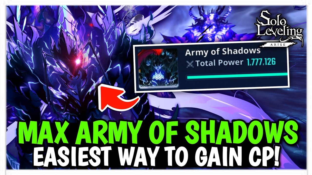 HOW TO MAX YOUR ARMY OF SHADOWS IN SOLO LEVELING: ARISE FASTER GUIDE! 1.7MILLION FREE CP
