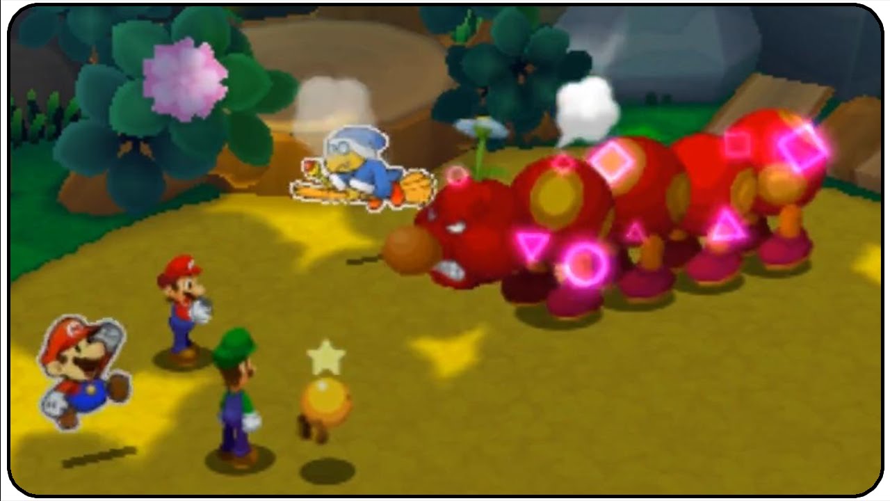 Mario & Luigi Paper Jam Walkthrough Part 23 Paper Kamek & Wiggler Boss Battle