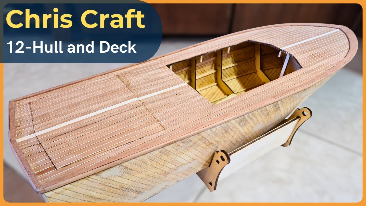 Chris Craft Constellation model hull and deck #RC #DIY #kit #boat