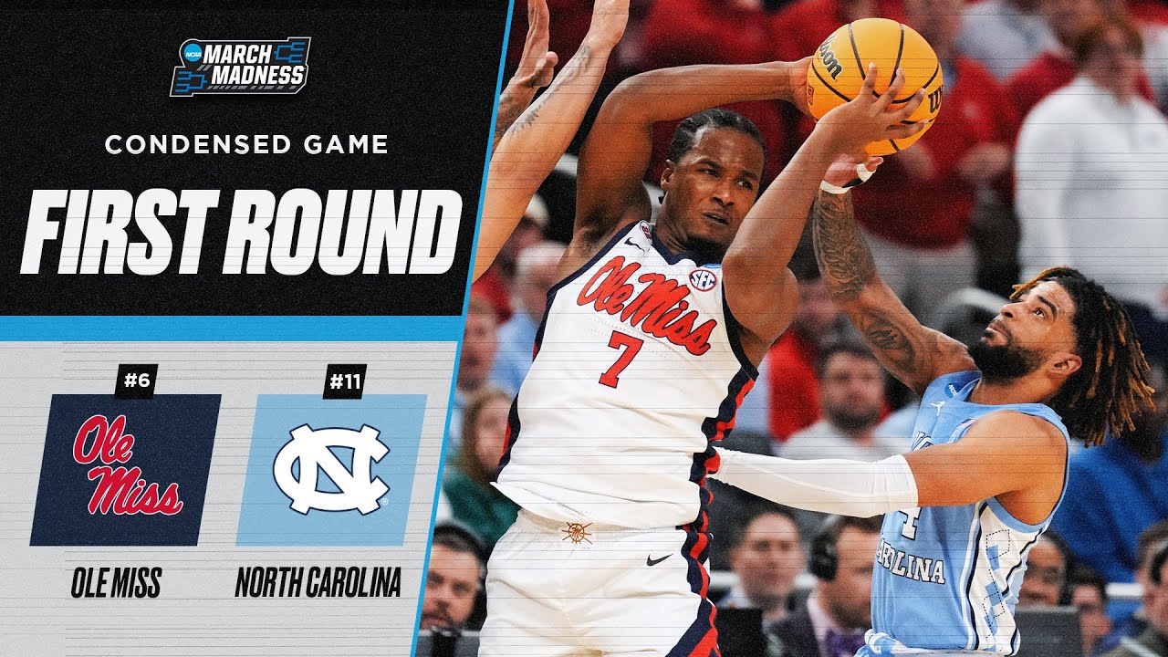 Ole Miss vs. North Carolina - First round NCAA tournament extended highlights