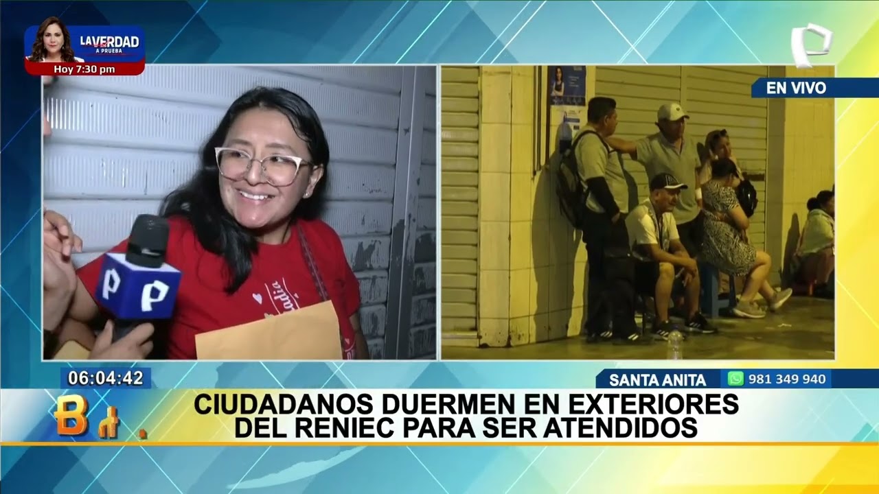 Cientos de personas hacen largas colas desde la madrugada en Reniec de Santa Anita