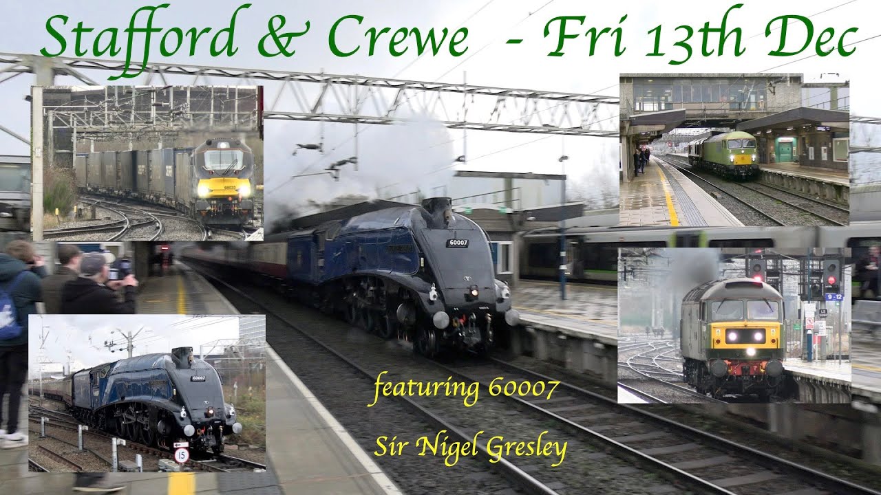 60007 Sir Nigel Gresley at Stafford & Crewe - 13th Dec 2024