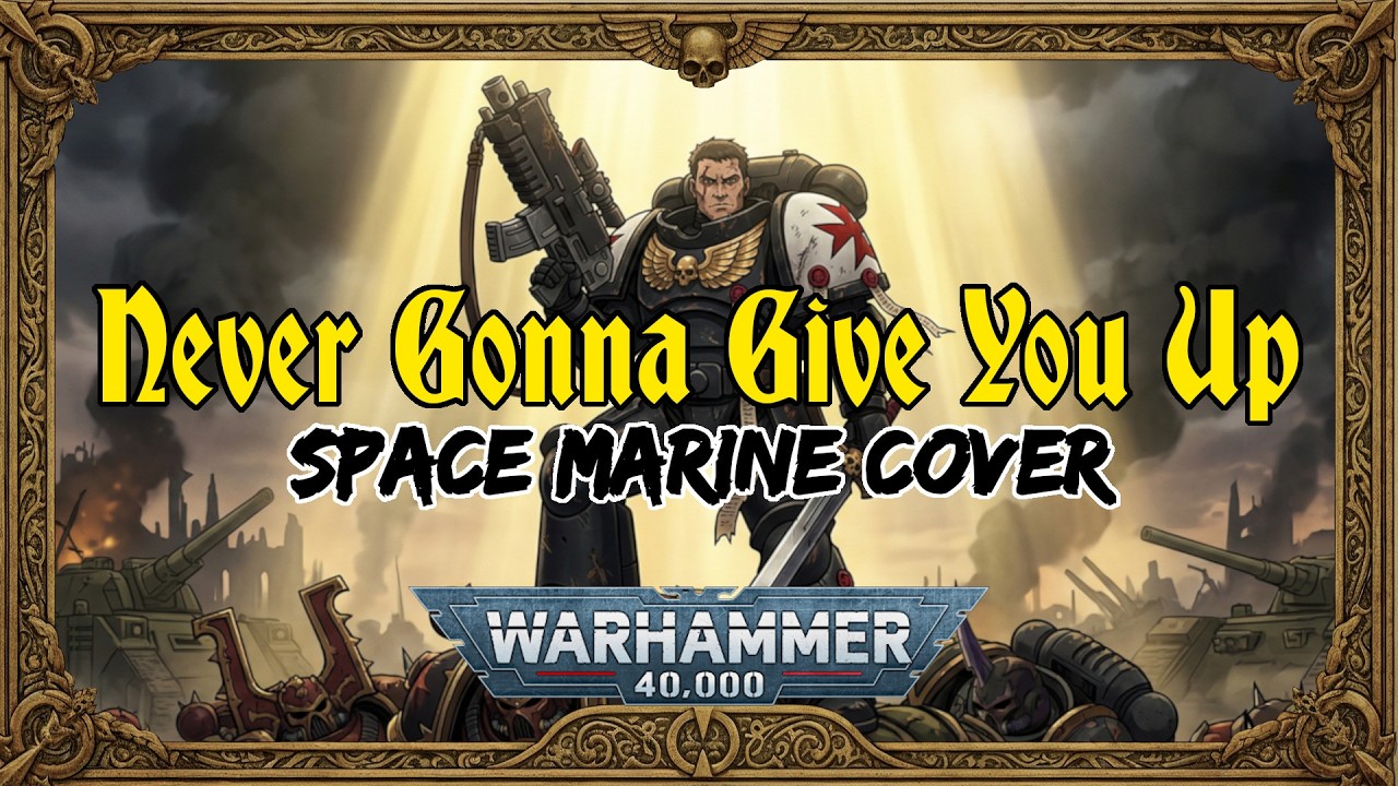 Never Gonna Give You Up - Warhammer 40k Space Marine rock cover