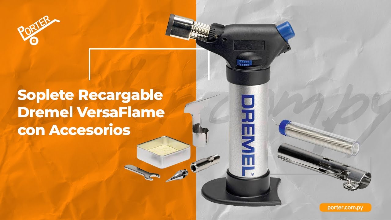 porter.com.py - Soplete Recargable Dremel VersaFlame con Accesorios