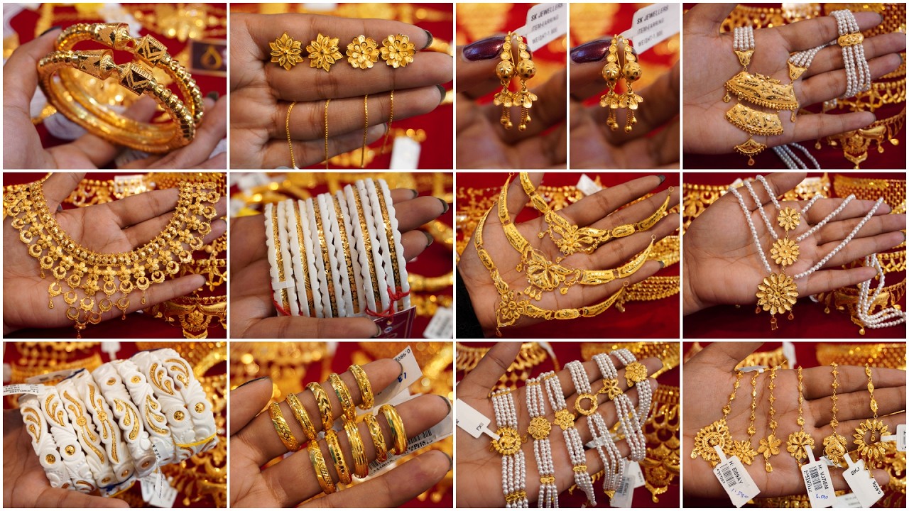 সোনার দাম কম এখন 🔥 Matro 1 Gram Theke Gold Jewellery 😍😲| Necklace/Rings/Choker/Sakha/Pola/Tikli