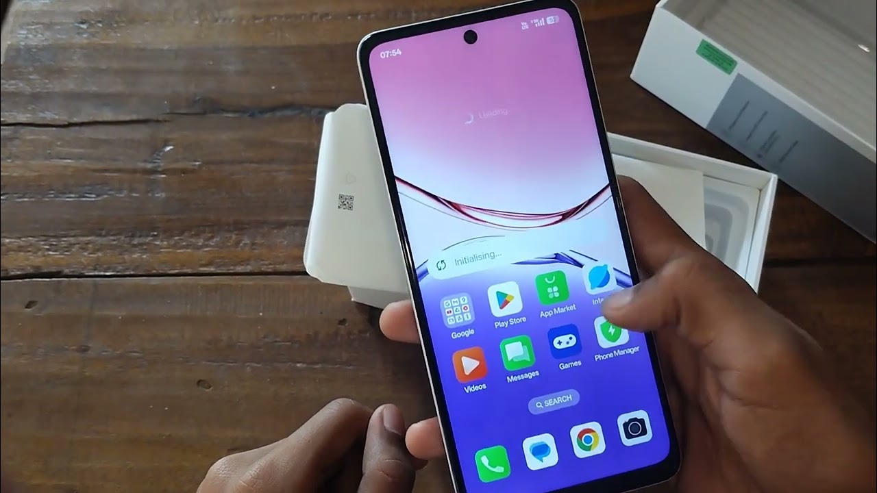 Unboxing a new phone 