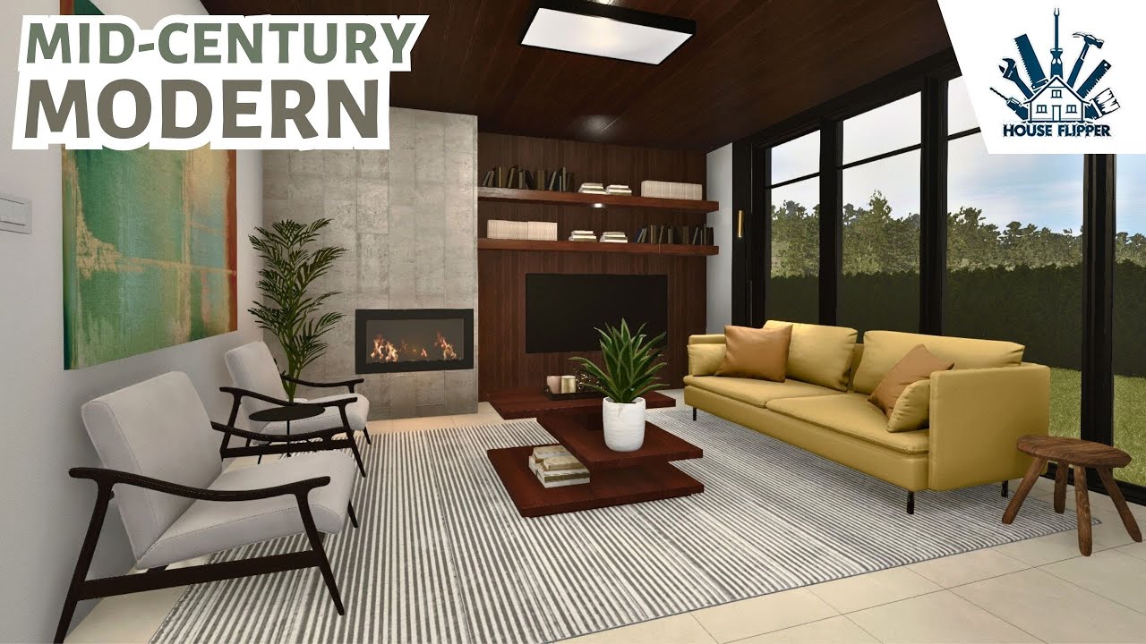 Mid-Century Modern | House Flipper | Farm DLC House From Scratch | Speed Build