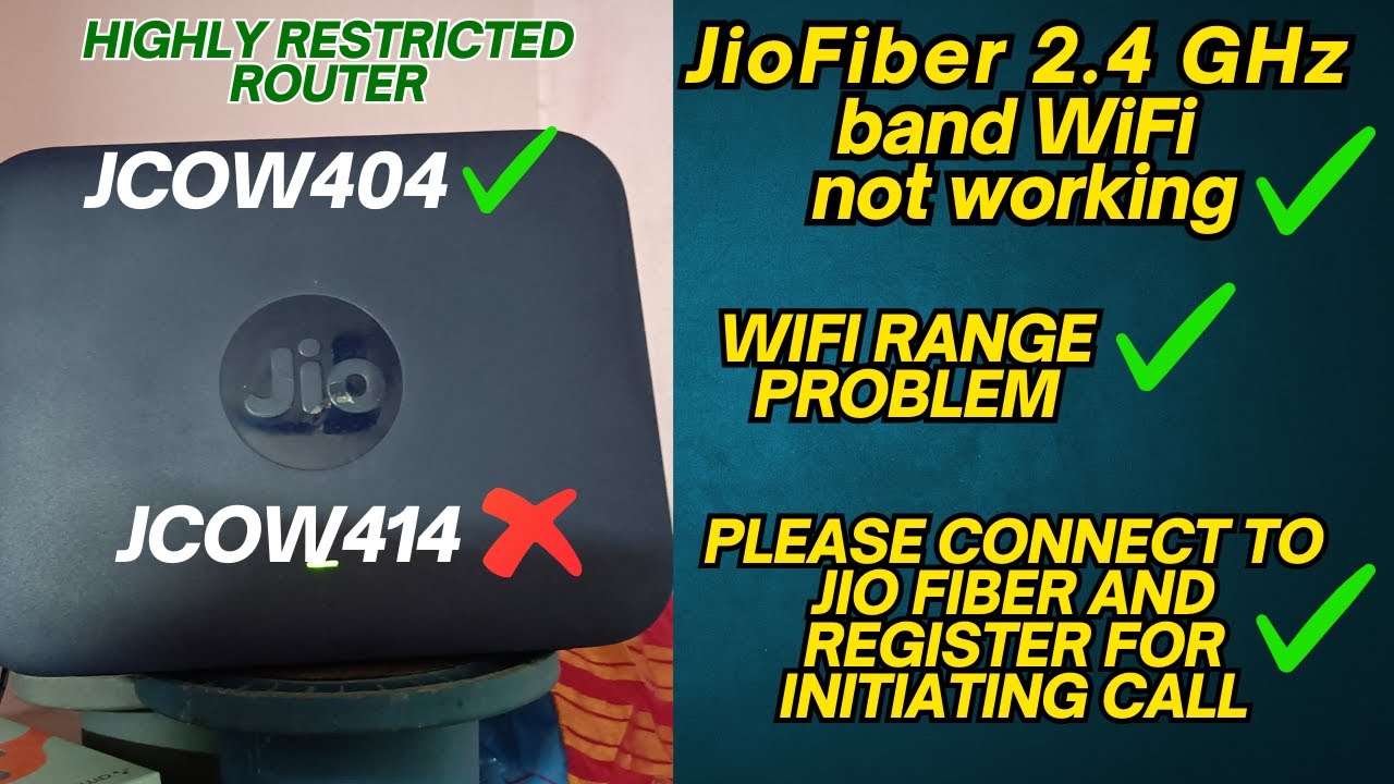 JioFiber Error Solved (2.4 GHz not connecting ✅- Jiojoin not working&nbsp;✅- Wifi Range Problem✅)