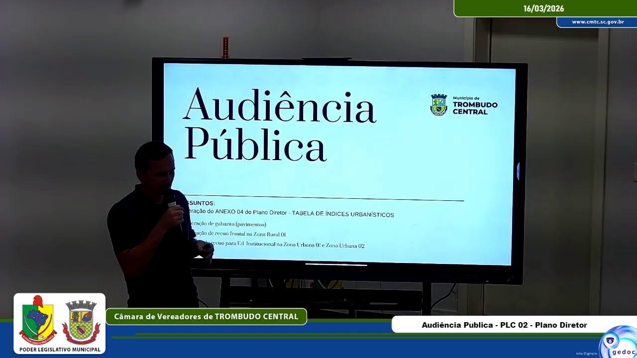 Audiência Publica - PLC 02 - Plano Diretor