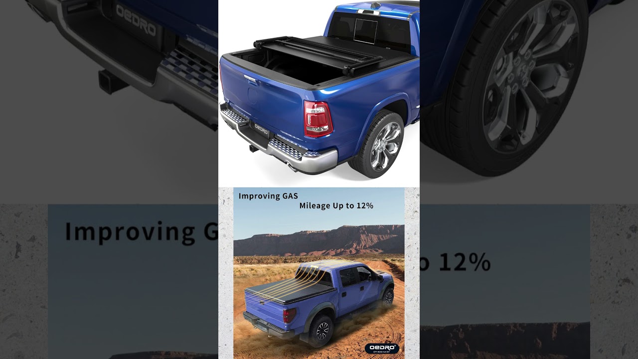 Enhance Your Dodge Ram 1500's Bed with OEDRO Soft Trifold Tonneau Cover (2009-2023)!