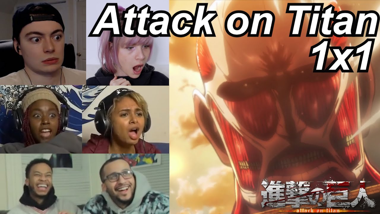 Attack on Titan 1x1 Reactions | Great Anime Reactors!!! | 【進撃の巨人】【海外の反応】