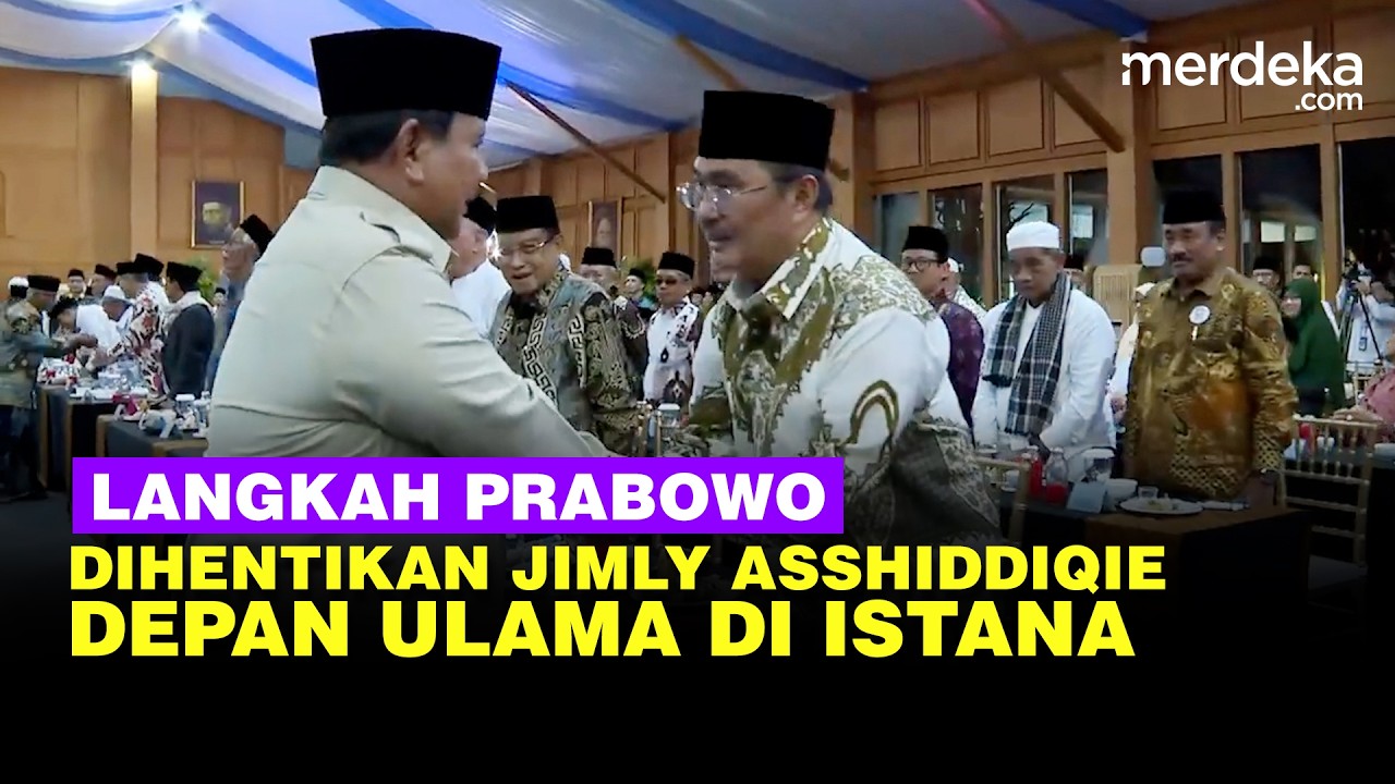 Tak Terduga, Langkah Prabowo Tiba-Tiba Dihentikan Eks Ketua MK Jimly Depan Ulama di Istana