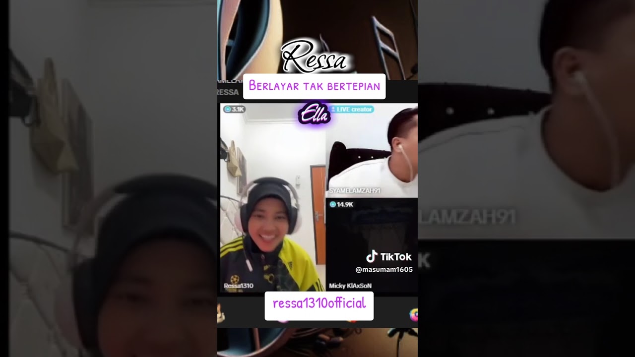 Ressa live tik tok Komal sub 