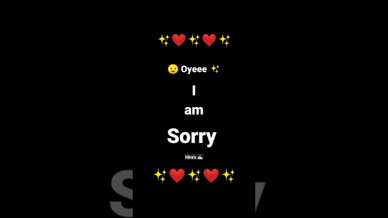 I am sorry lucky and I miss you