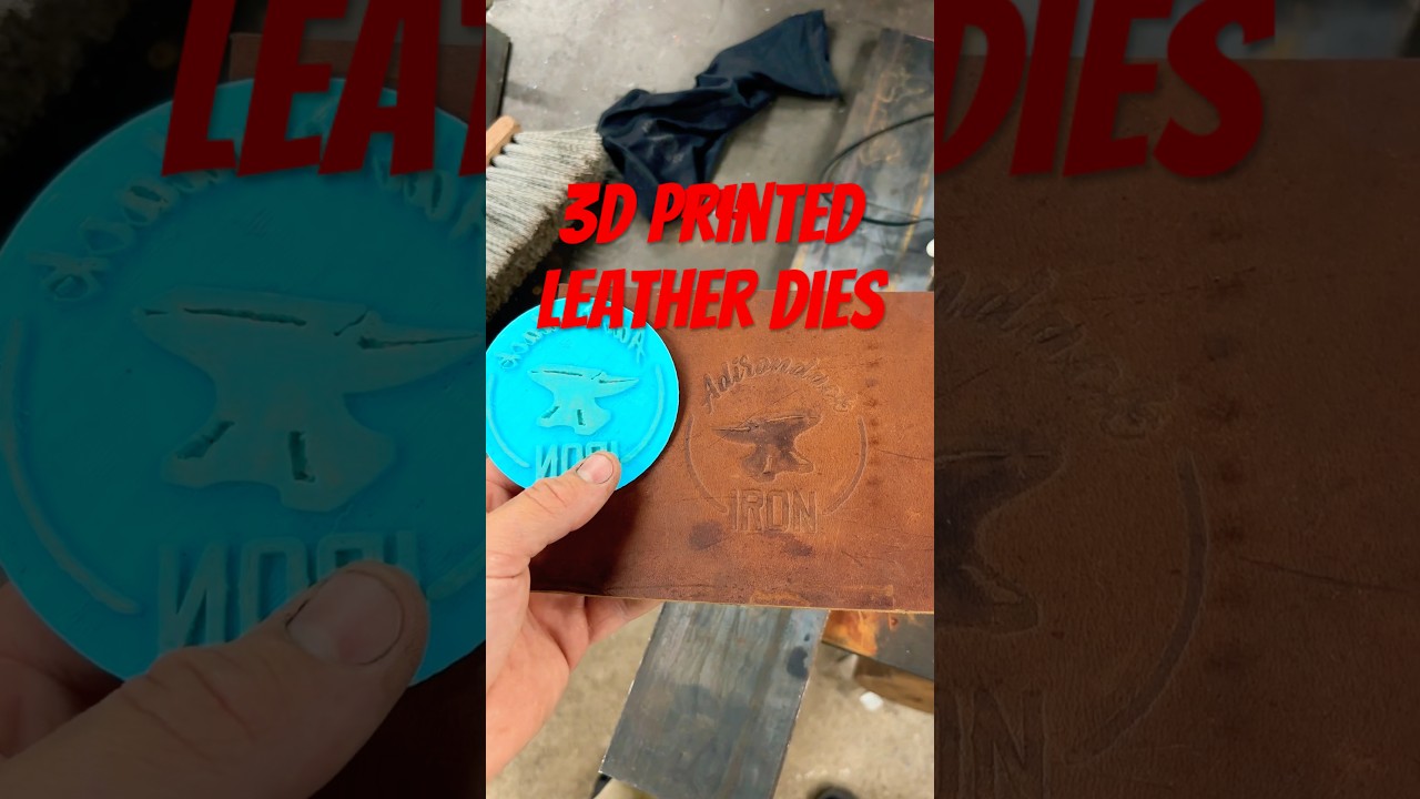 Using a 3D printed leather die #diy #leather