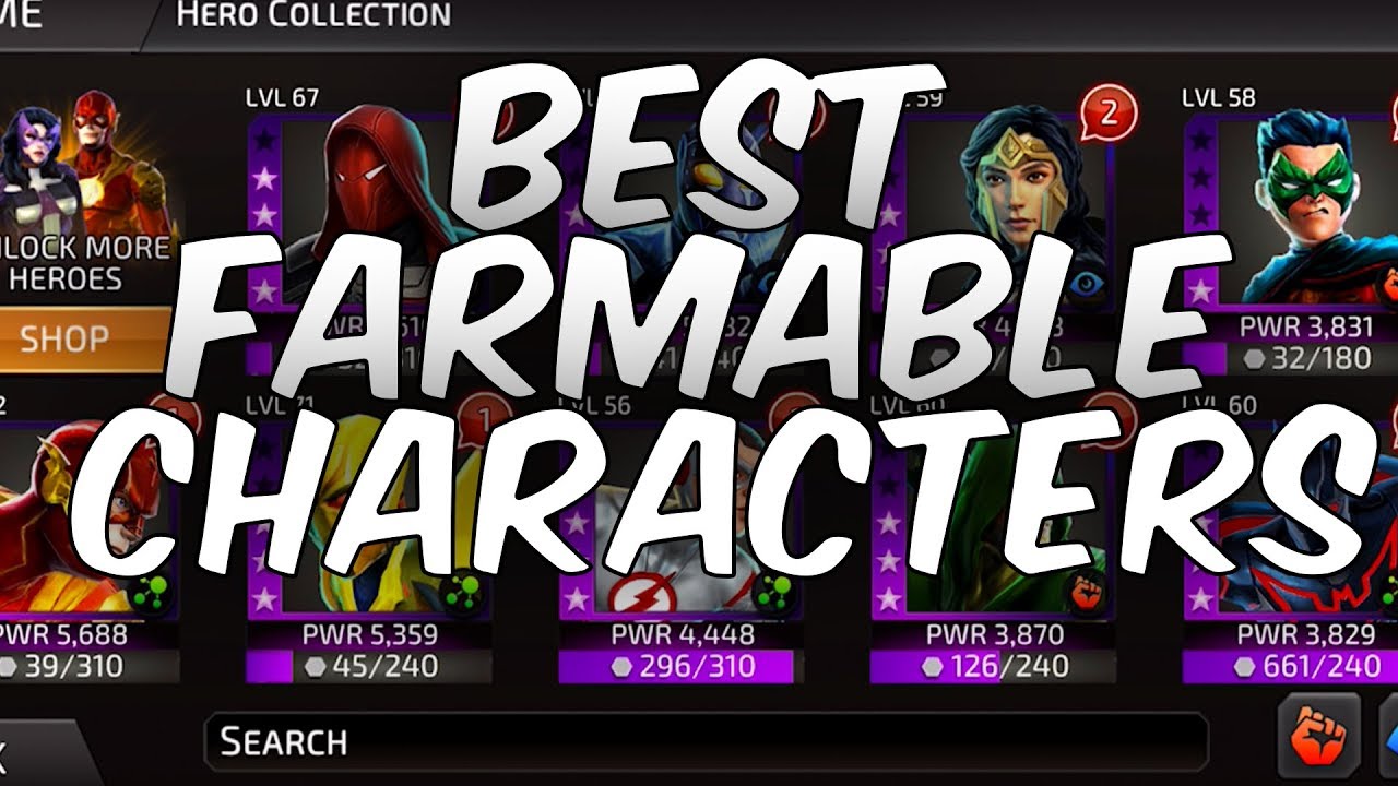 BEST CHARACTERS TO FARM 2018! - DC Legends: Battle for Justice