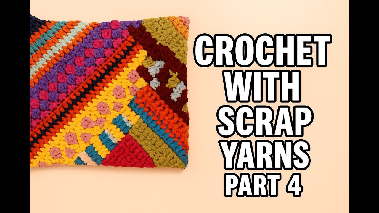 Crochet a Mosaic Pattern with Scrap Yarn - Part 4