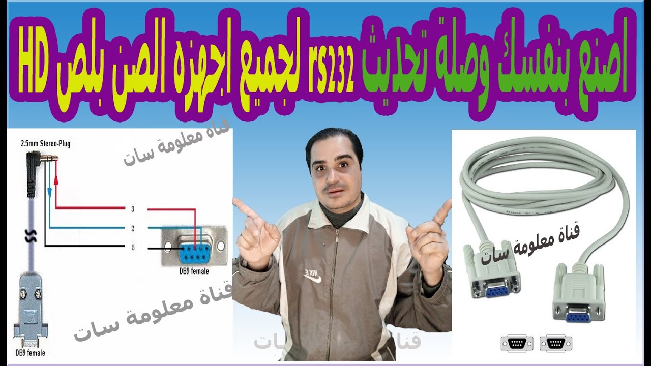 اصنع بنفسك وصلة تحديث rs232 لجميع اجهزه الصن بلص HD