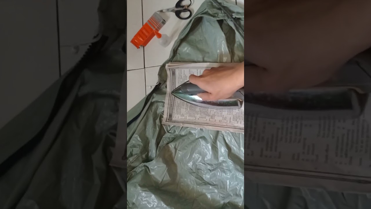 Tips dan trik jika jas hujan anda sobek atau koyah lakukan cara ini  👍  