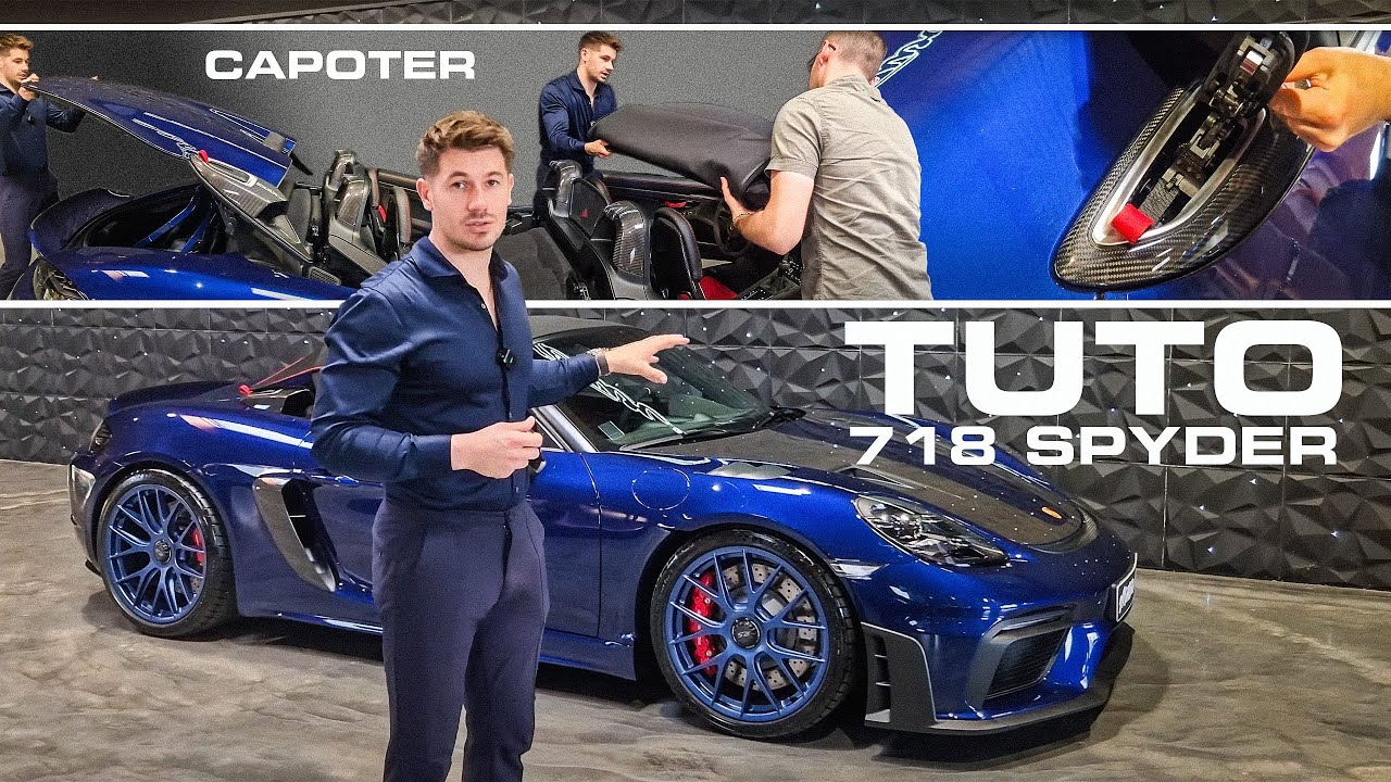 Tuto : capoter une Porsche 718 Spyder RS - Roof install on a 718 Spyder RS in 2 min.