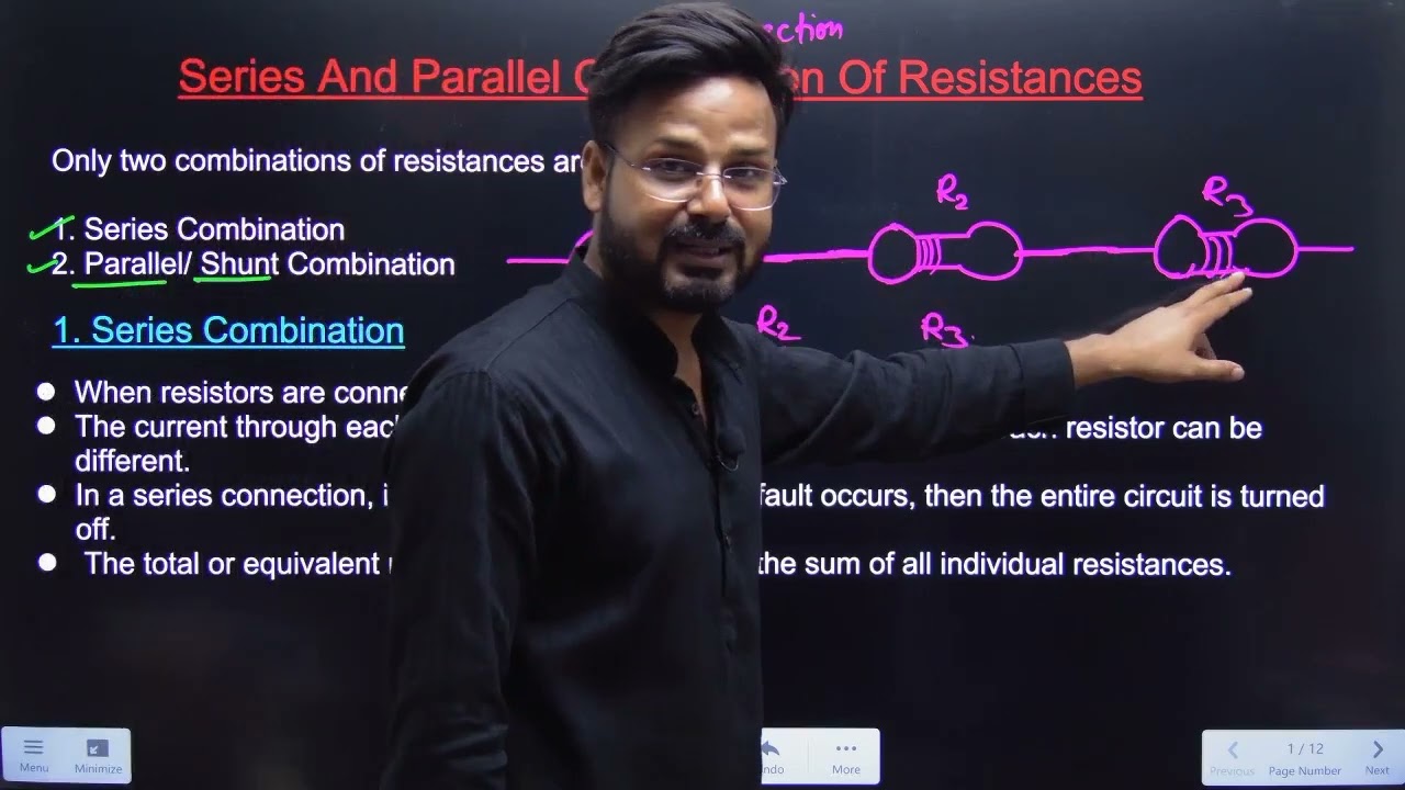 Series And Parallel Combination Of Resistances