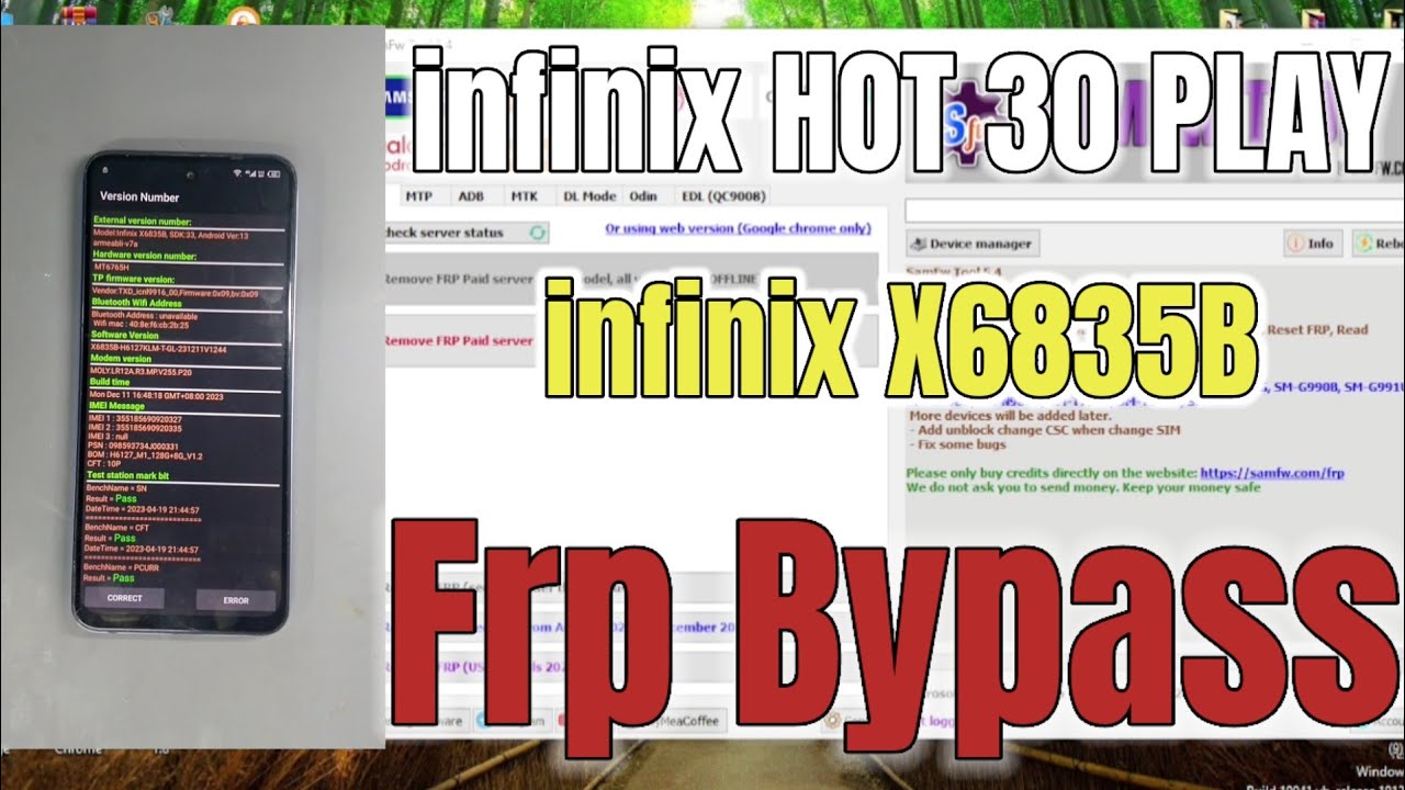 Infinix HOT 30 PLAY (X6835B) FRP BYPASS | Google Account Remove.
