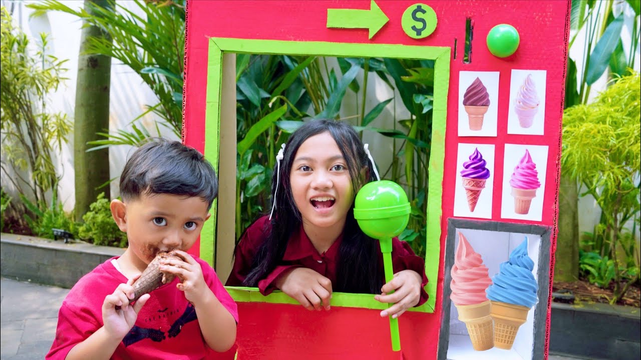 JAJAN DI MESIN ES KRIM OTOMATIS RAKSASA🍦SELESAI BERESIN MAINAN