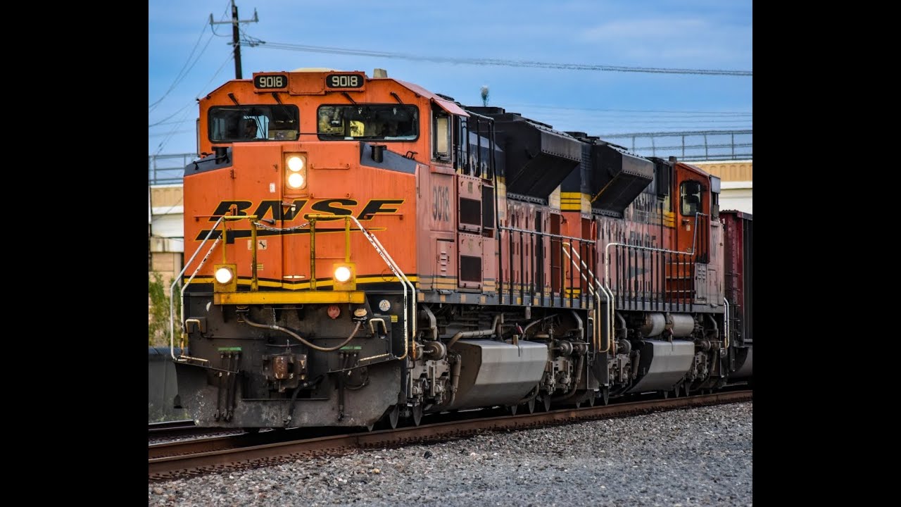 A Pair of BNSF EMD SD70ACe's Lead Coal Trains!  (Rosenberg, Tx)
