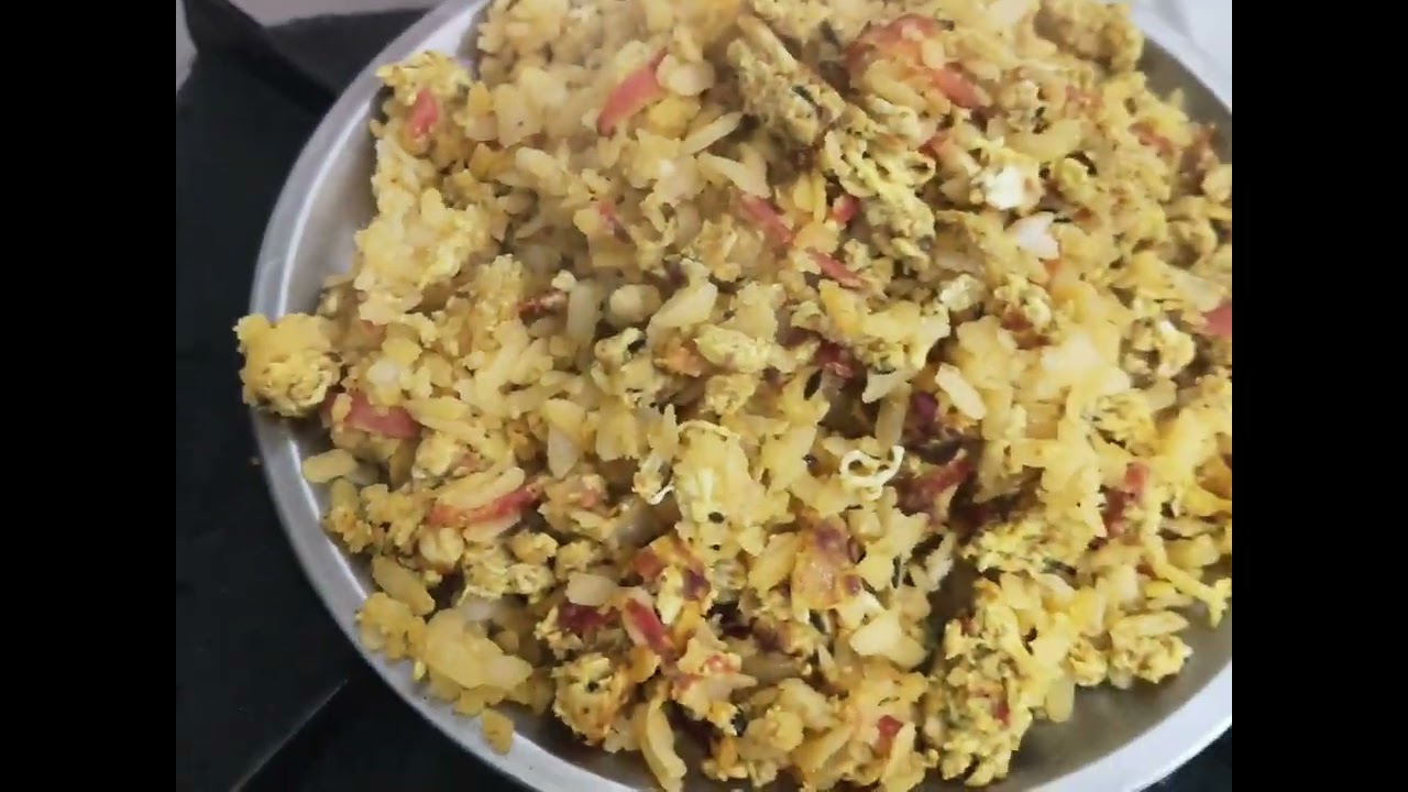 Egg with Poha recipe 🥑🥑🥑🥝🥝 food cooking 🔪🔪🔪 vairl youtub trending popular video 