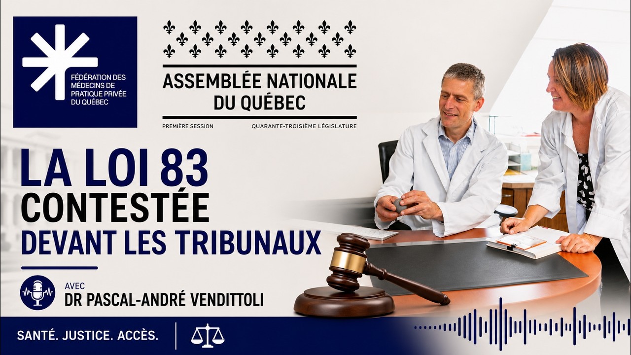 Épisode 221 | La loi 83 contestée devant les tribunaux. Dr Pascal-André Vendittoli