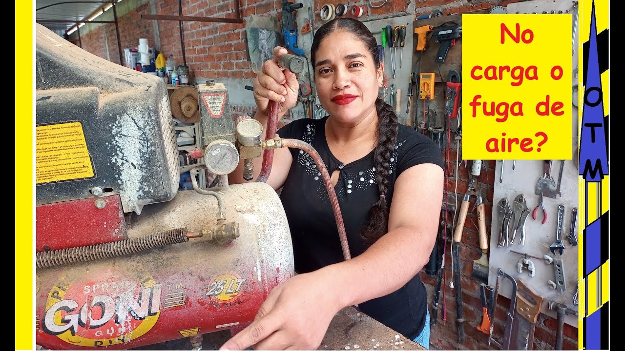 Reparación de fuga de aire de compresor