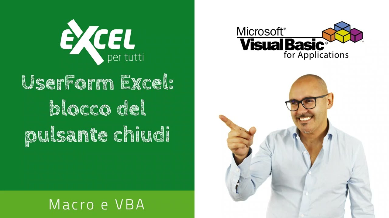 UserForm Excel: blocco del pulsante chiudi