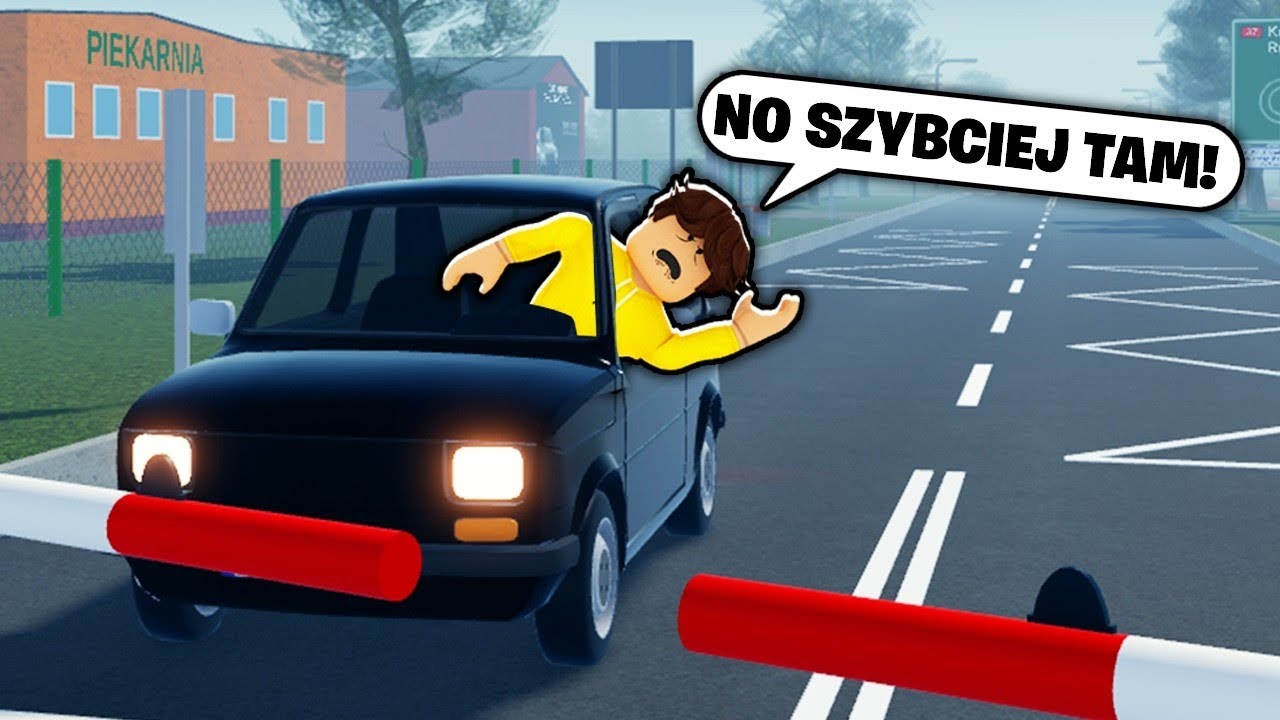 M&oacute;j PIERWSZY RAZ w POLISH CAR DRIVING w ROBLOX! 😂